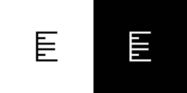 Basit ve benzersiz E logosu tasarımı