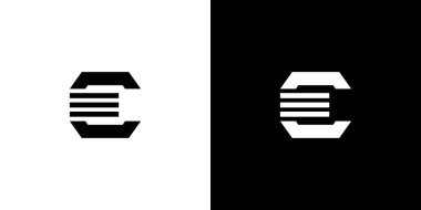 Modern ve güçlü E logo tasarımı 