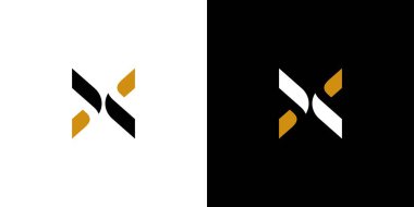 Modern ve benzersiz X logosu tasarımı