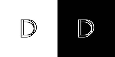 Modern ve benzersiz D logo tasarımı