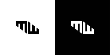 Modern ve benzersiz MW logo tasarımı 