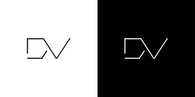 Modern ve benzersiz DV logo tasarımı 