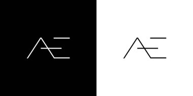 Modern ve benzersiz AE logo tasarımı 