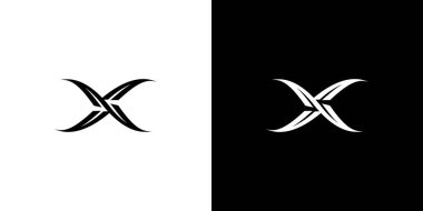 Modern ve benzersiz X logosu tasarımı