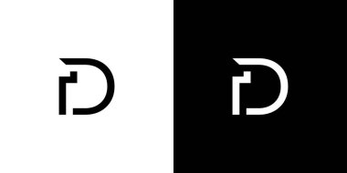 Modern ve basit D logo tasarımı 
