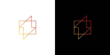 Modern ve sofistike Şimşek logosu tasarımı 