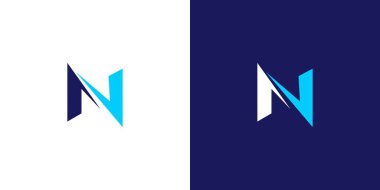 Modern ve eşsiz N logosu dizaynı 4