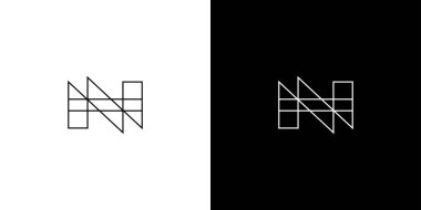 Modern ve eşsiz N logosu tasarımı 2