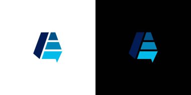 Sofistike ve modern baş harf A logo tasarımı