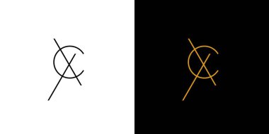 Modern ve Eşsiz CX logo tasarımı 