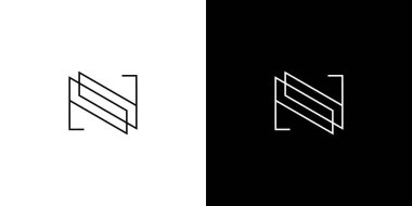  Modern ve sofistike N logosu tasarımı 