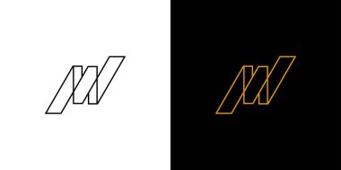 Modern ve benzersiz MW logo tasarımı 
