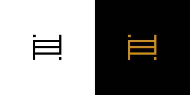 Eşsiz ve modern ilk H logosu tasarımı 