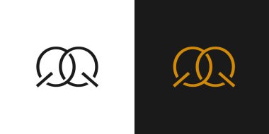 Modern ve benzersiz ilk QQ logo tasarımı