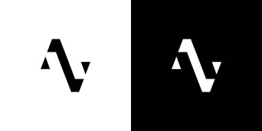 Eşsiz ve modern AV logo tasarımı 