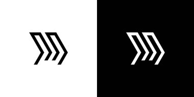 Eşsiz ve modern M logosu tasarımı 