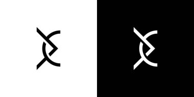 Minimalist Siyah ve Beyaz Geometrik DC Logo Tasarımı