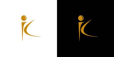 K Golf logosu tasarımı lüks ve zarif