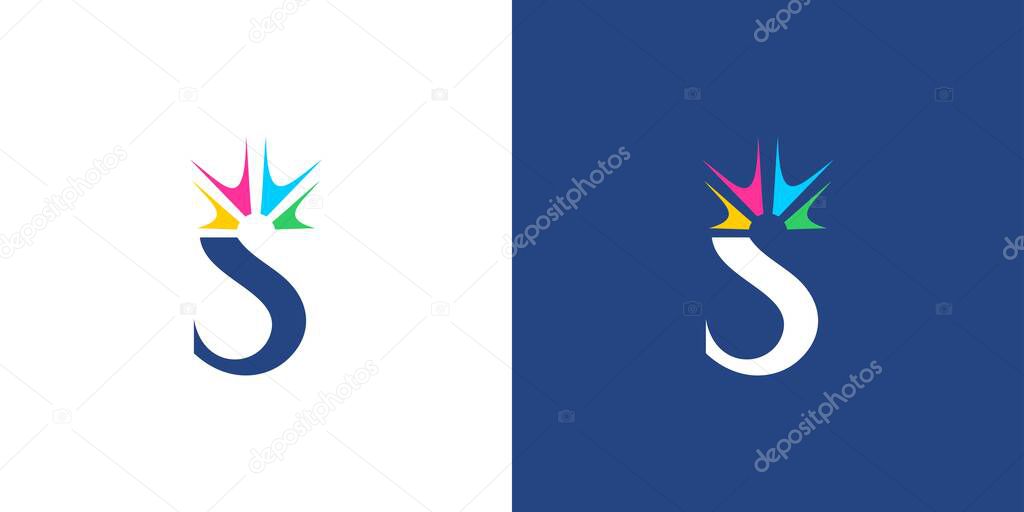 Shine logo design  unique and colorful