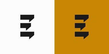 Modern and strong letter E initials logo design