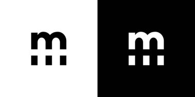 Eğlenceli ve benzersiz harf MH baş harfleri logo tasarımı