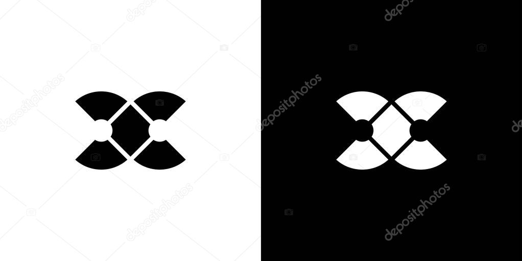 Unique and modern letter CC initials logo design