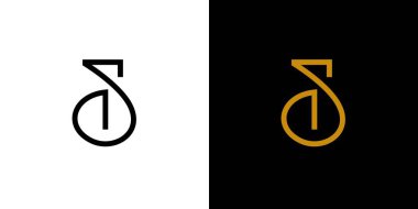  modern ve basit S harfleri logo tasarımı