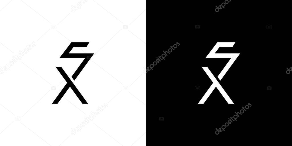 Unique and sophisticated letter SX initials logo design