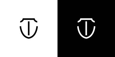 Modern ve eşsiz T koruma logosu tasarımı