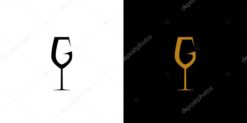 Unique and elegant Glass logo design