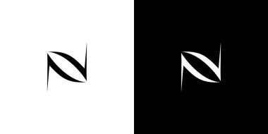 modern ve sofistike harf N baş harfleri logo tasarımı