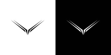 Modern ve gelişmiş kanat logosu tasarımı