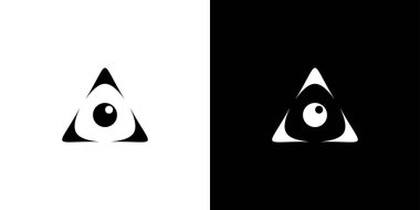 Eşsiz ve çekici bir tek göz logosu.