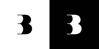 Modern ve güçlü harf B Baş harfleri logo tasarımı