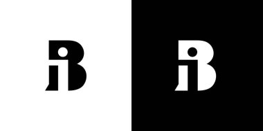 modern ve benzersiz harf iB baş harfleri logo tasarımı