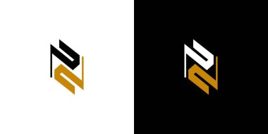 Modern ve benzersiz harf PD baş harfleri logo tasarımı