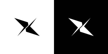 Sofistike ve güçlü harf X harfleri baş harfleri logo tasarımı