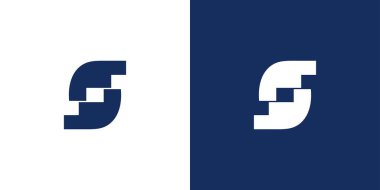 Eşsiz ve modern S merdiven logosu tasarımı