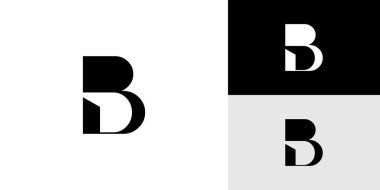 Modern ve basit B harfleri logo tasarımı