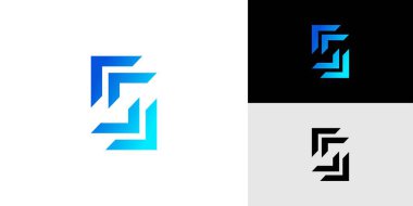 modern and sophisticated letter S initials logo design