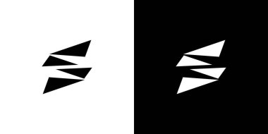 Modern ve güçlü S baş harfleri logo tasarımı