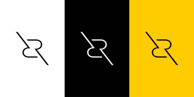 Basit ve modern harf RR baş harfleri logo tasarımı