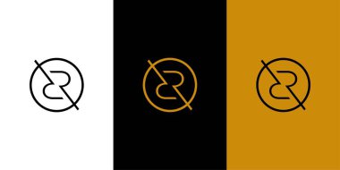 Sofistike ve modern harf RR baş harfleri logo tasarımı