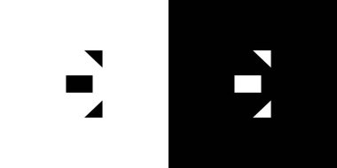 Modern ve güçlü E baş harfleri logo tasarımı