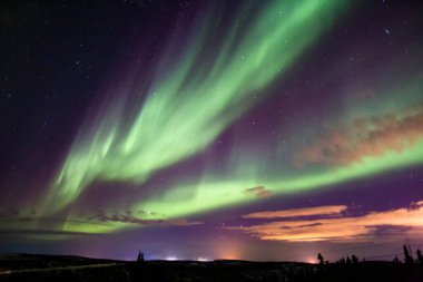 Kuzey Işıkları Fairbanks, Alaska.