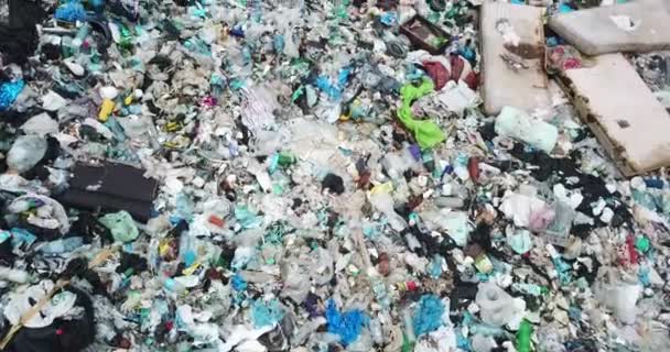 垃圾填埋场来自城市的大量垃圾 从上面看环境问题 — 图库视频影像