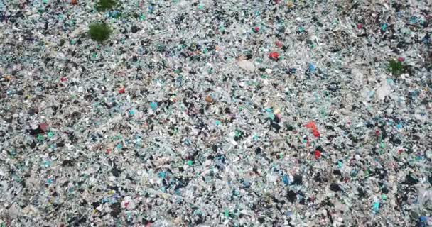 Składowisko Duża Ilość Śmieci Miasta Widok Góry Problemy Środowiskowe — Wideo stockowe