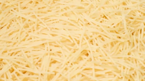 Raw Instant Pasta Faller Ner Plattan 240 Bilder Sekund Bakgrund — Stockvideo