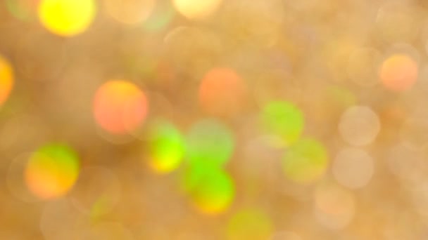 美丽的节日光彩夺目的视频 闪烁着金光闪闪的光芒 圆圆的防波堤 4K视频 — 图库视频影像