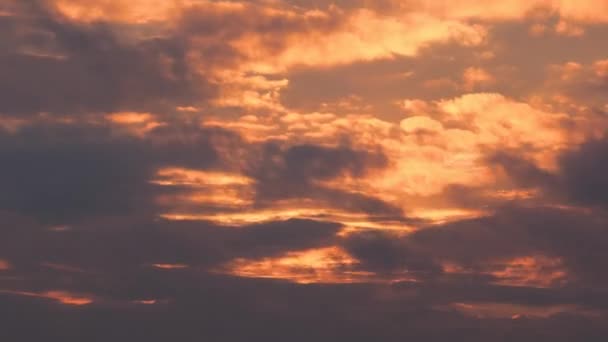 Caducidad Las Nubes Color Rosa Oscuro Atardecer Movimiento Rápido Las — Vídeo de stock